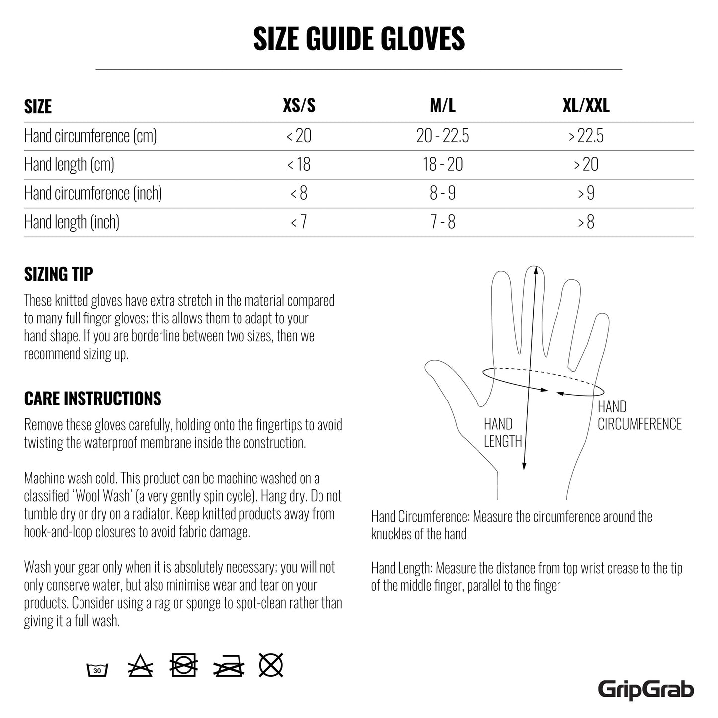 Gants Courts GRIPGRAB EXPLR RC MAX Noir