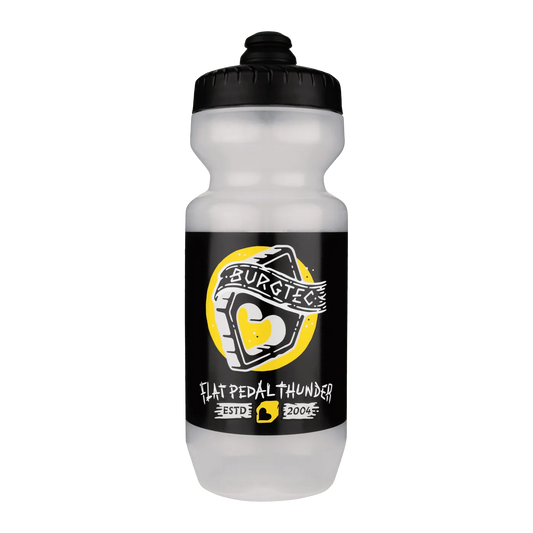 Bidon BURGTEC GUZZLE Flat Pedal Thunder Transparent