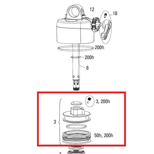 Kit Piston ROCKSHOX DELUXE A1-B2 (2017-2022)