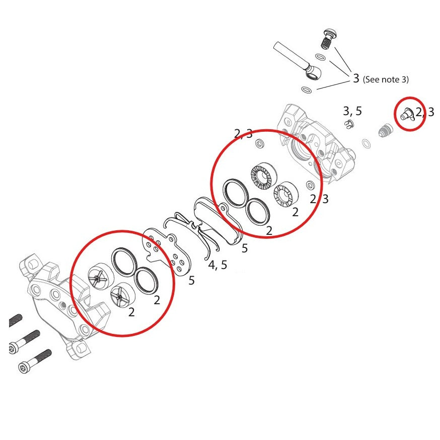 Kit de Pistons pour Etrier SRAM MAVEN Ultimate/Silver/Bronze