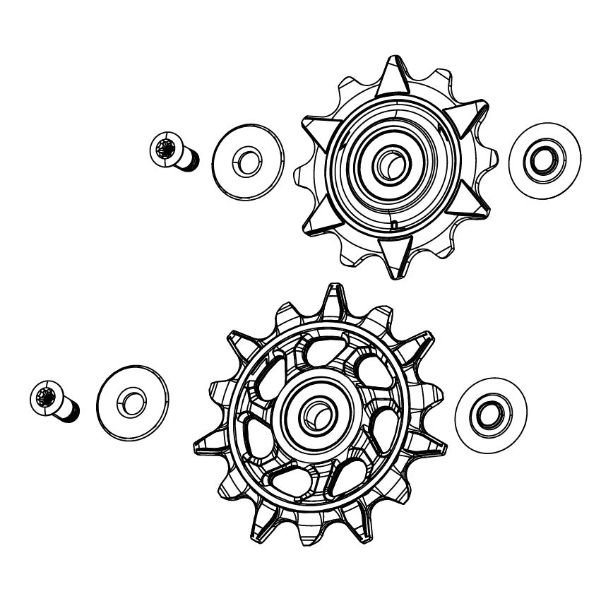 Galets de Dérailleur Arrière 7V SRAM XX DH T-TYPE EAGLE AXS