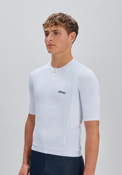 Maillot POC CADENCE Manches Courtes Blanc