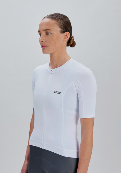 Maillot POC CADENCE Femme Manches Courtes Blanc