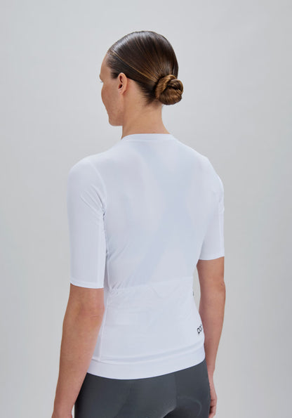Maillot POC CADENCE Femme Manches Courtes Blanc