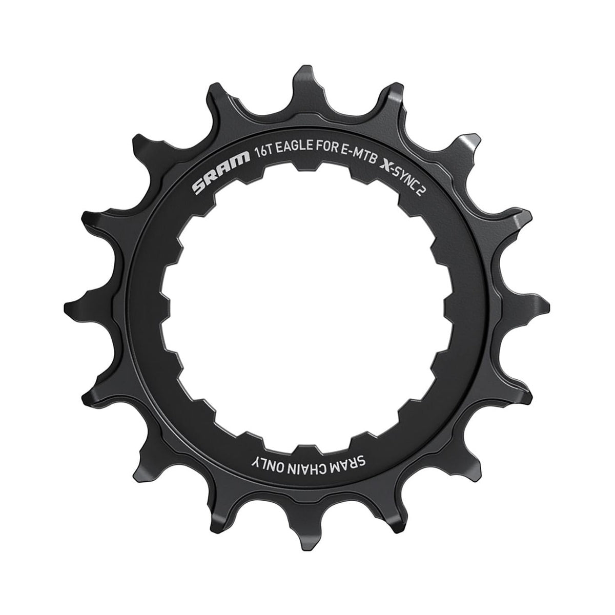 Plateau Mono SRAM EAGLE X-SYNC 2 11/12V BOSCH Direct Mount — vue du plateau sur fond blanc