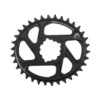Plateau Mono SRAM EAGLE X-SYNC2 OVAL 12V Direct Mount Offset 6mm — vue du plateau sur fond blanc