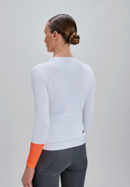 Maillot POC CADENCE Femme Manches Longues Blanc