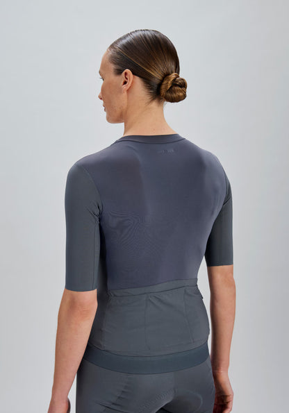 Maillot POC RACEDAY Femme Manches Courtes Gris