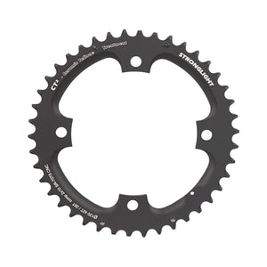 Plateau Extérieur STRONGLIGHT CT² Sram 10V 4 Trous 120mm — vue du plateau sur fond blanc