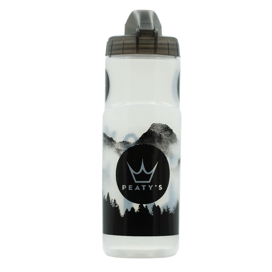 Kit Bidon et Porte-Bidon PEATY'S X FIDLOCK Mountains (600ml) Transparent
