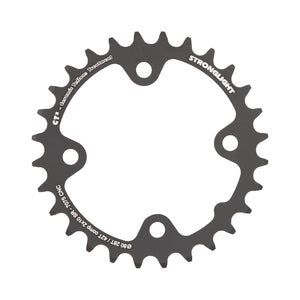 Plateau Intérieur STRONGLIGHT CT² Sram 10V 4 Trous 80mm — vue du plateau sur fond blanc