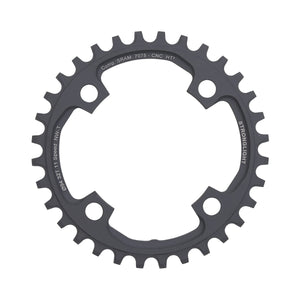Plateau Mono STRONGLIGHT HT3 NARROW WIDE Sram X01 11V 4 Trous 94mm — vue du plateau sur fond blanc