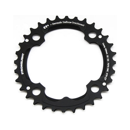Plateau Intermédiaire STRONGLIGHT CT² SHIMANO XTR M970 9V 4 Trous 104mm — vue du plateau sur fond blanc