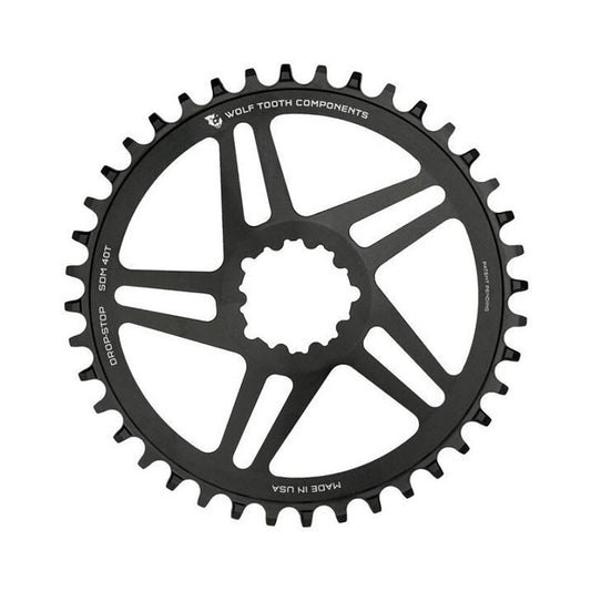 Plateau Mono WOLF TOOTH BB30 SRAM Direct Mount — vue du plateau sur fond blanc