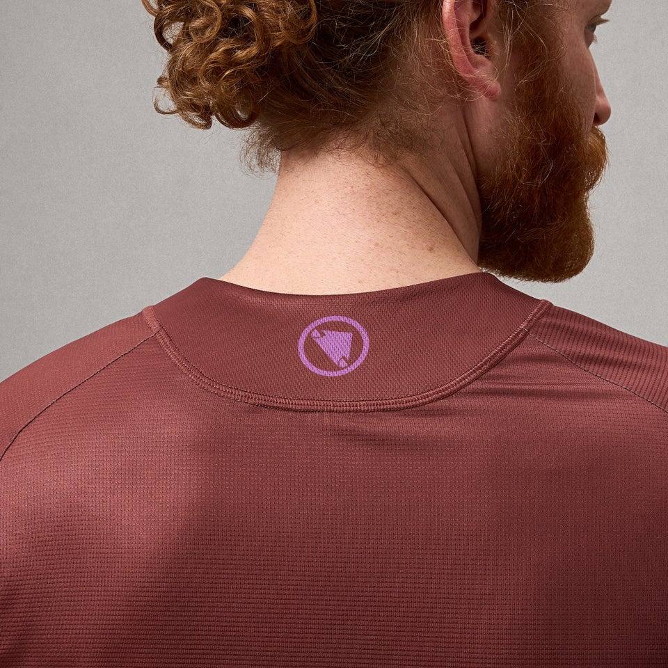 Maillot  ENDURA SINGLETRACK CORE PRINTED Manches Longues End Orange