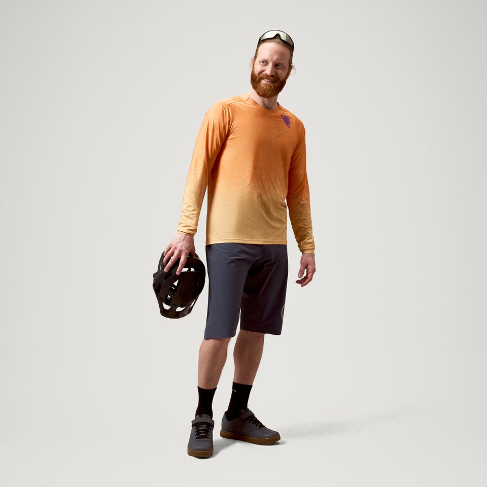 Maillot ENDURA SINGLETRACK PRINT Manches Longues End Orange