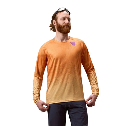 Maillot ENDURA SINGLETRACK PRINT Manches Longues End Orange