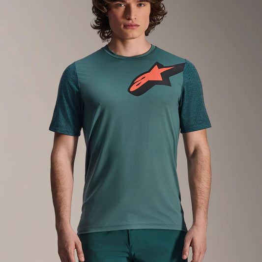 Maillot ALPINESTARS A-DURA LIPAN Manches Courtes Gris/Kaki