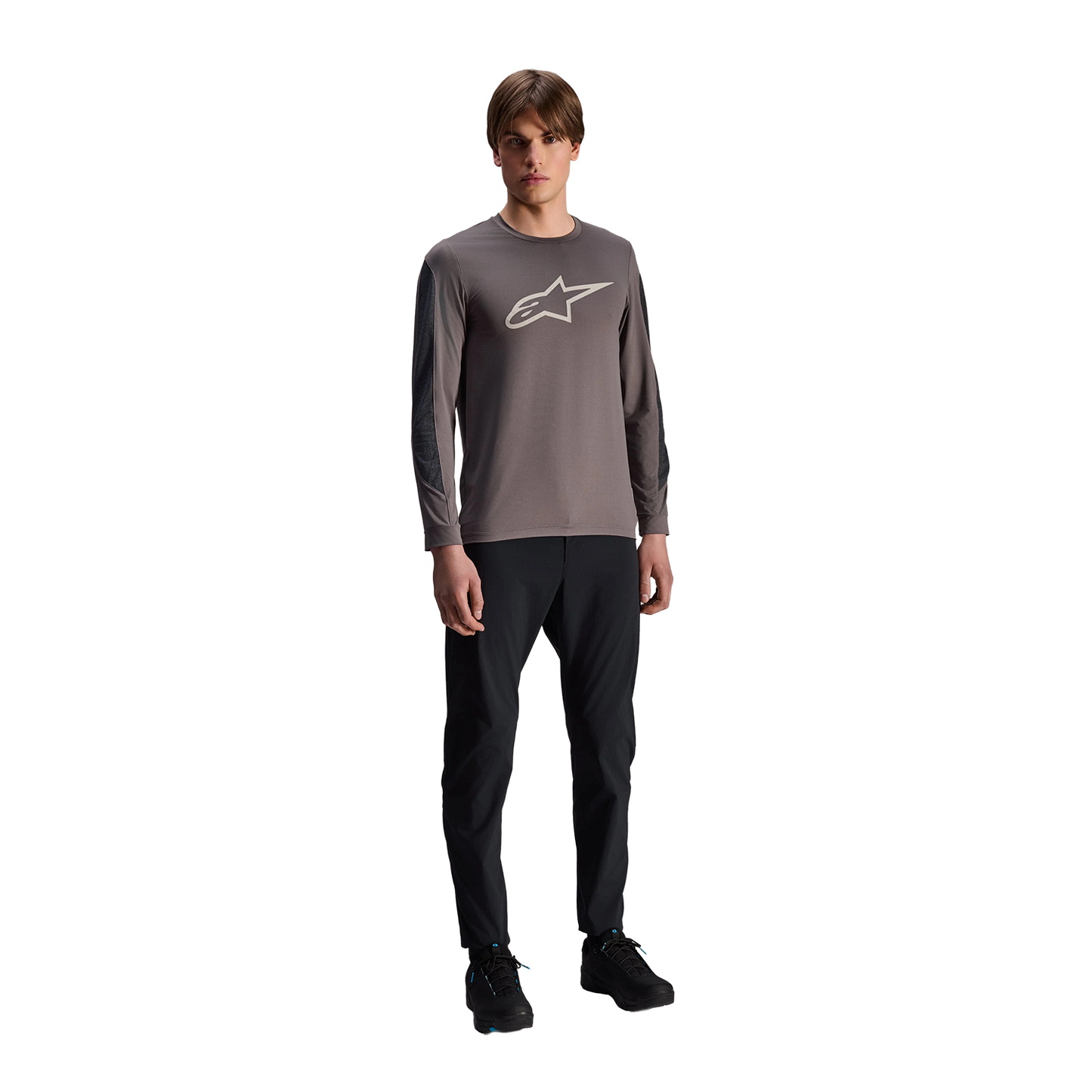 Maillot ALPINESTARS A-DURA INSET ASTAR Manches Longues Gris