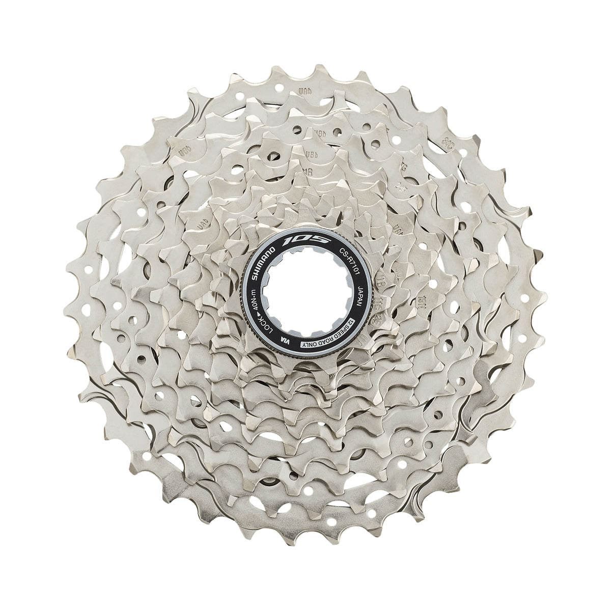 Cassette 12V SHIMANO 105 CS-R7101 – photo principale sur fond blanc