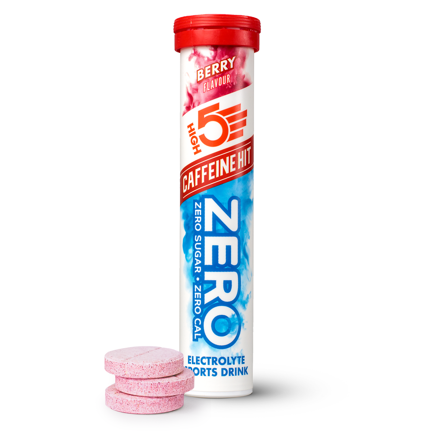 Pastilles d'Hydratation Electrolytes HIGH5 ZERO Caffeine (x20) Fruits Rouge