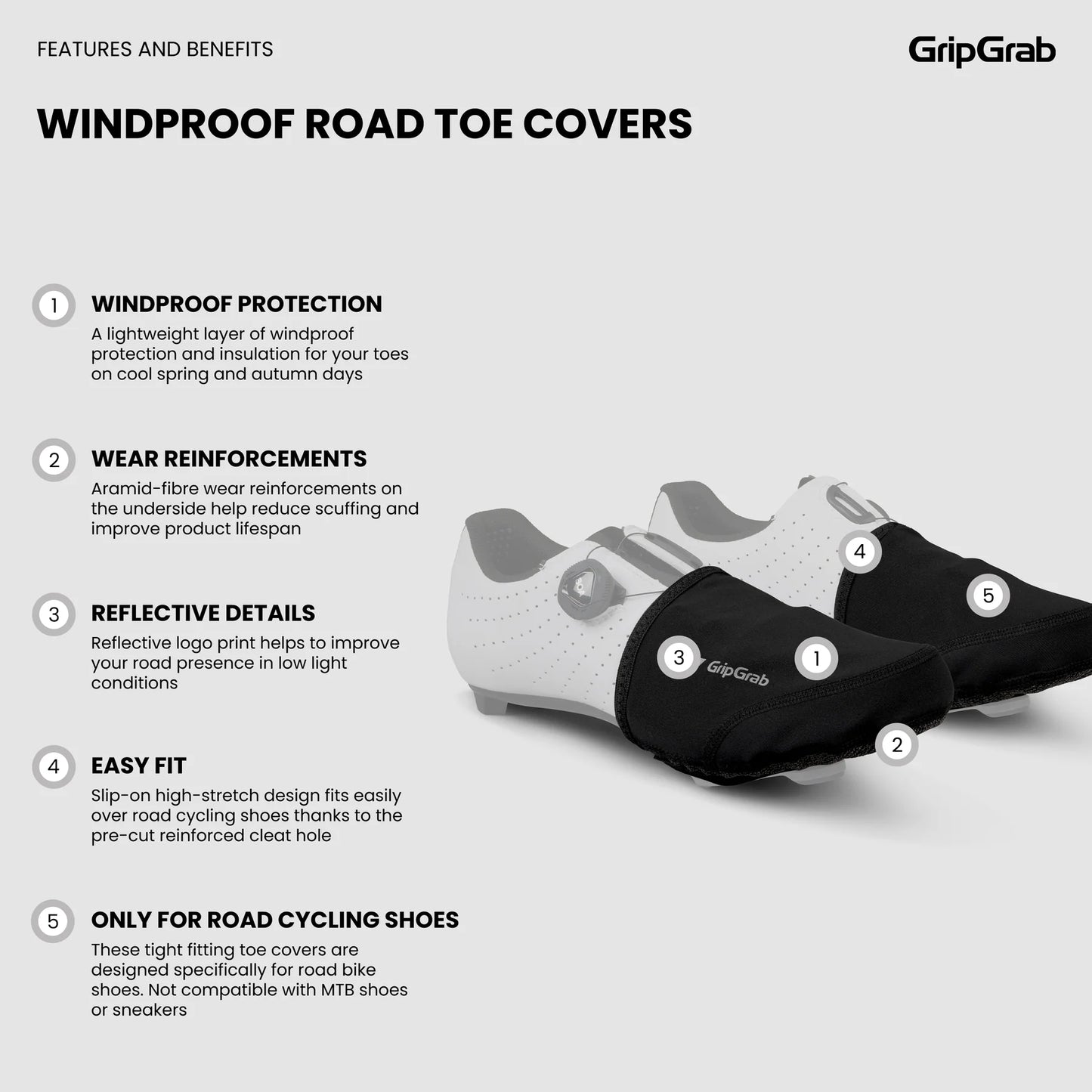 Couvre-Orteils GRIPGRAB WINDPROOF Jaune