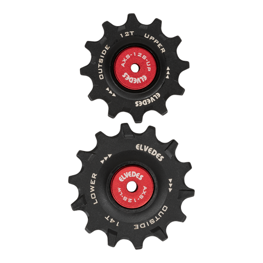 Galets de Dérailleur ELVEDES 12/14 Dents Sram Red/Force AXS 12V Roulements Céramiques NW