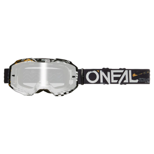 Masque O'NEAL B-10  ATTACK Noir/Blanc Écran Silver Mirror