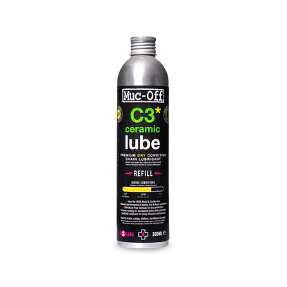 Lubrifiant Céramique Conditions Sèches pour Chaîne MUC-OFF C3 DRY CERAMIQUE LUBE (300 ml)