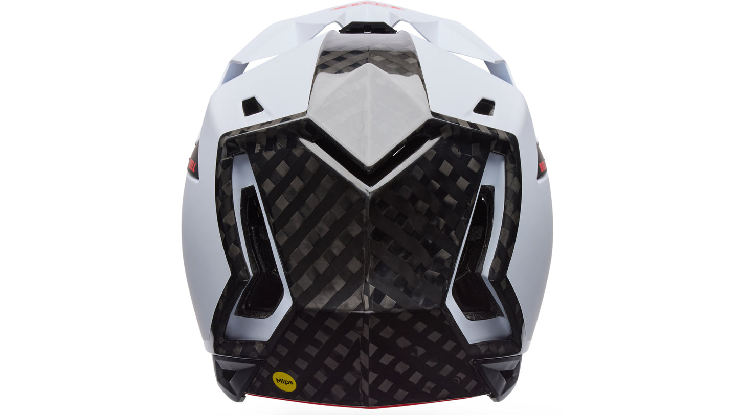 Casque VTT BELL FULL-10 SPHERICAL CARBON PEAK Blanc