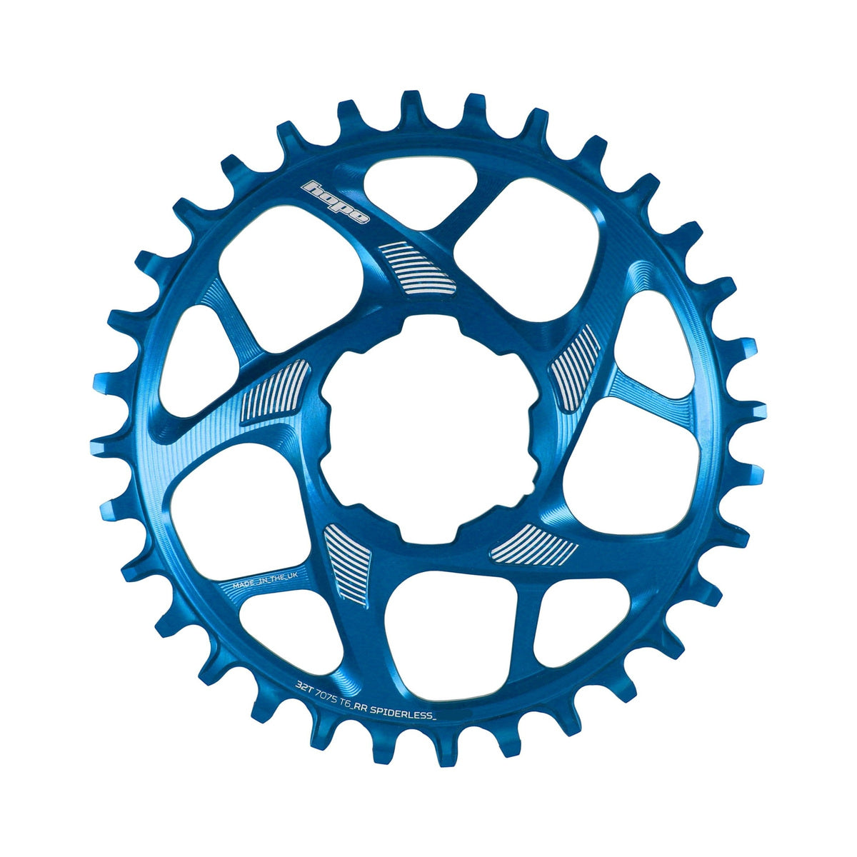 Plateau Mono HOPE R22 9/10/11/12V Direct Mount Bleu — vue du plateau sur fond blanc