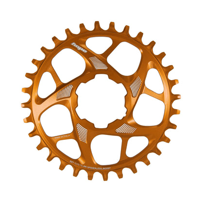 Plateau Mono HOPE R22 9/10/11/12V Direct Mount Orange — vue du plateau sur fond blanc