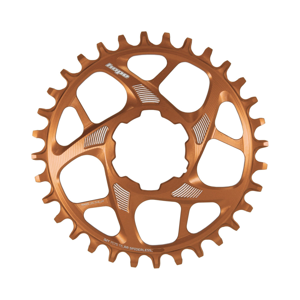 Plateau Mono HOPE R22 9/10/11/12V Direct Mount Bronze — vue du plateau sur fond blanc