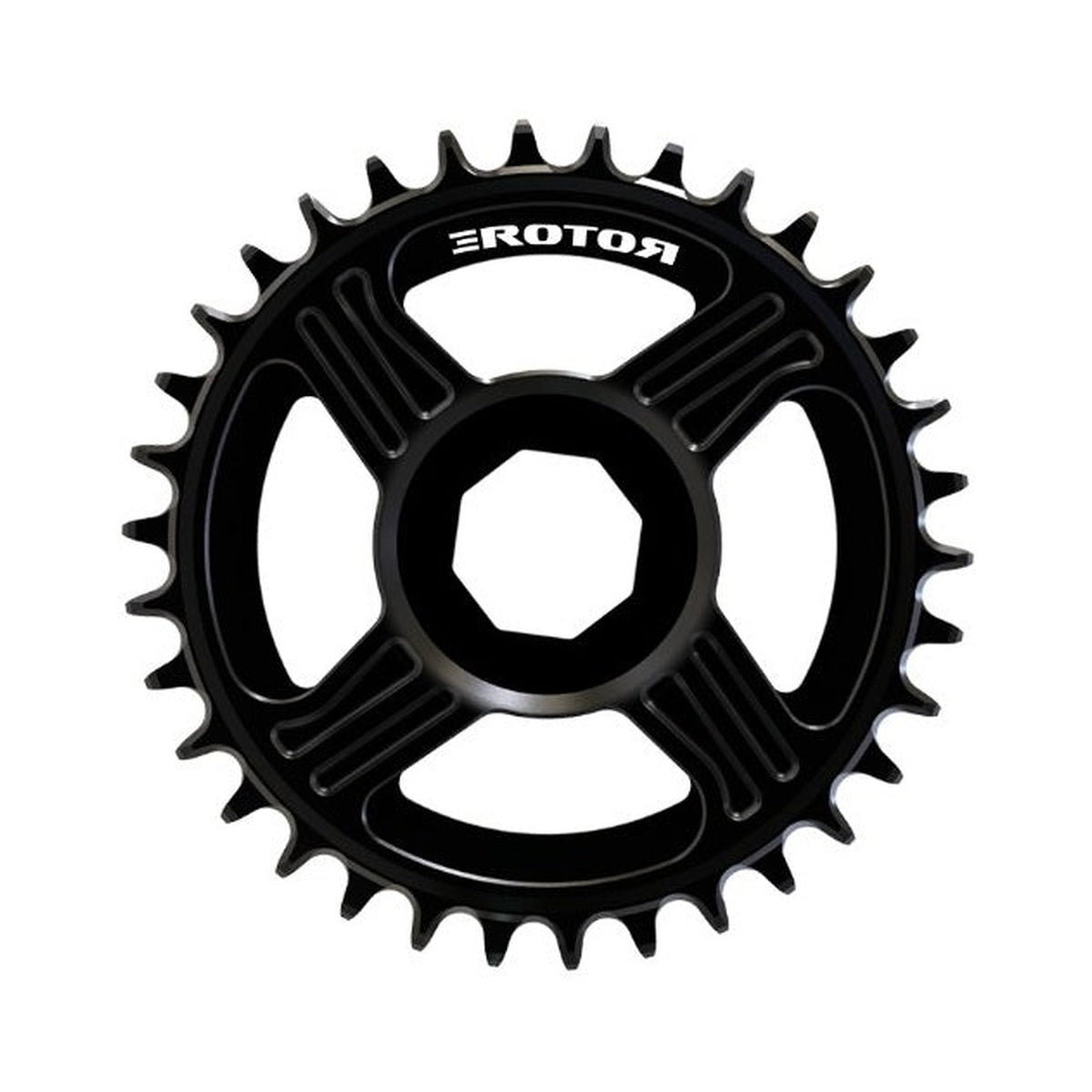 Plateau Mono ROTOR E-MTB BOSCH Direct Mount — vue du plateau sur fond blanc