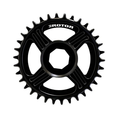 Plateau Mono ROTOR E-MTB BOSCH Direct Mount — vue du plateau sur fond blanc