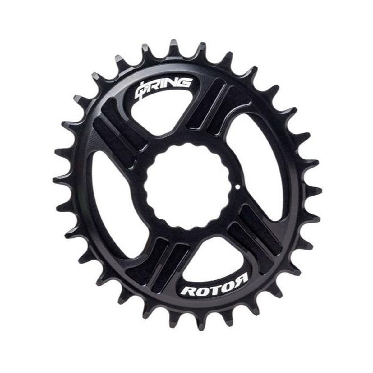 Plateau Mono Oval 10/11/12V ROTOR Q-RING RaceFace Cinch Direct Mount — vue du plateau sur fond blanc