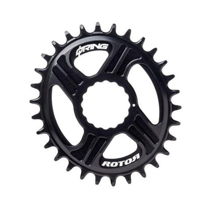 Plateau Mono Oval 10/11/12V ROTOR Q-RING RaceFace Cinch Direct Mount — vue du plateau sur fond blanc