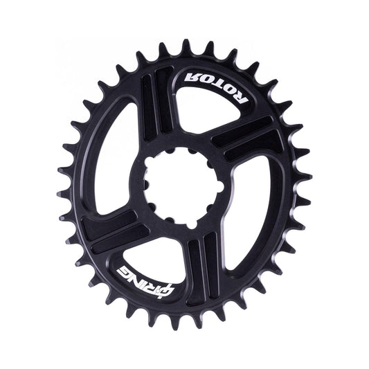 Plateau Mono Oval 11/12V ROTOR Q-Ring Sram Direct Mount Offset 0 mm — vue du plateau sur fond blanc