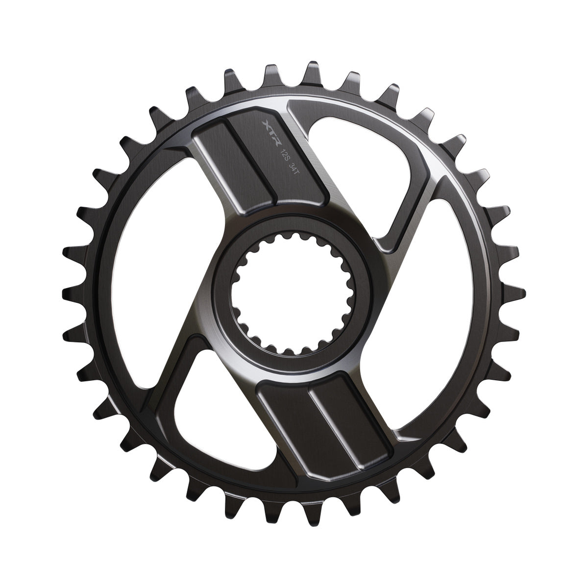 Plateau Mono SHIMANO XTR SM-CRM96 M9200/9220 12V — vue du plateau sur fond blanc