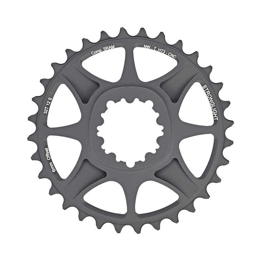 Plateau Mono STRONGLIGHT SRAM EAGLE XX1/X01 12V HT3 Direct Mount Offset 3mm Boost — vue du plateau sur fond blanc