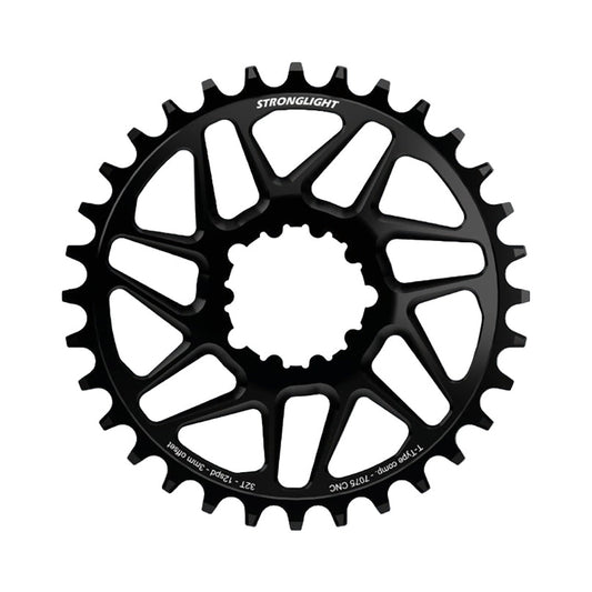 Plateau Mono STRONGLIGHT SRAM EAGLE SX/NX/GX/X01 12V Direct Mount Offset 3mm Boost — vue du plateau sur fond blanc