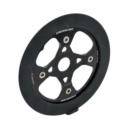 Plateau Mono STRONGLIGHT BOSCH GEN4 12V (Déport 50mm) avec Bash — vue du plateau sur fond blanc