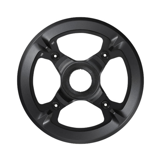 Plateau Mono E-Bike SHIMANO SM-CRE70-12 12V Double Guide Chaine — vue du plateau sur fond blanc