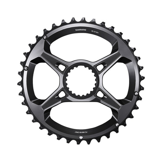 Plateau Extérieur SHIMANO XTR pour FC-M9100-2 (28-38 dents) 12V — vue du plateau sur fond blanc