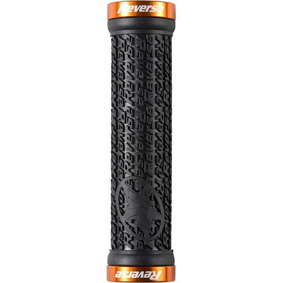 Grips REVERSE COMPONENTS STAMP Lock-On Ø 30mm Noir/Orange