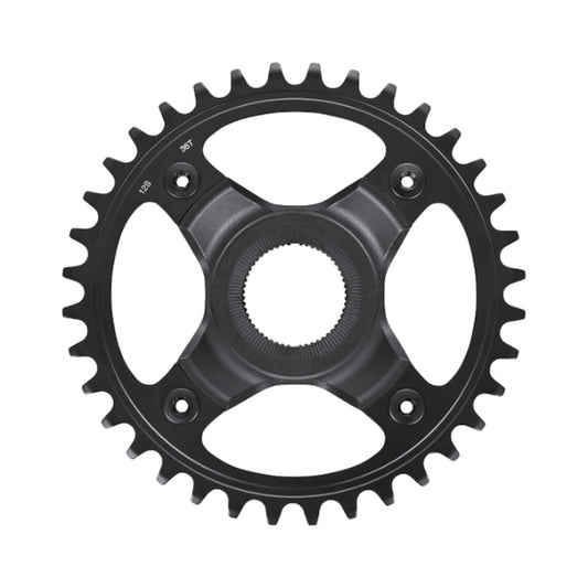 Plateau Mono E-Bike SHIMANO SM-CRE70-12-B 12V Ligne de chaîne 55 mm — vue du plateau sur fond blanc