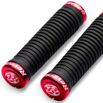 Grips REVERSE COMPONENTS TAPER Lock-On Ø 34-30mm Noir/Rouge