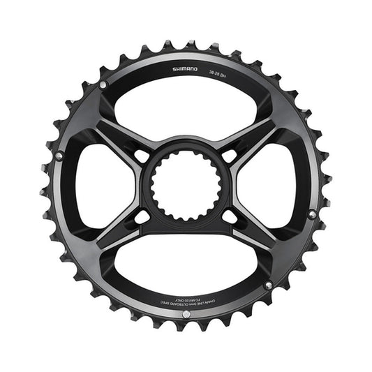 Plateau Extérieur SHIMANO XTR pour FC-M9120-B2 (28-38 dents) 12V — vue du plateau sur fond blanc