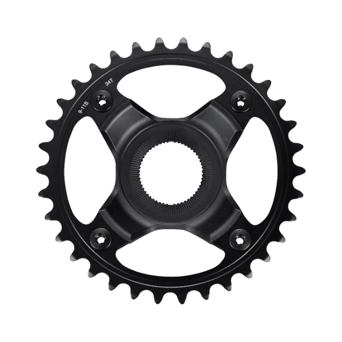 Plateau Mono E-Bike SHIMANO SM-CRE70-B 9/10/11V Ligne de chaîne 53 mm — vue du plateau sur fond blanc
