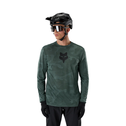 Maillot FOX RANGER TRU DRI Manches Longues Vert Sauge